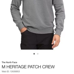 NWT Dark gray North Face Heritage Crew
